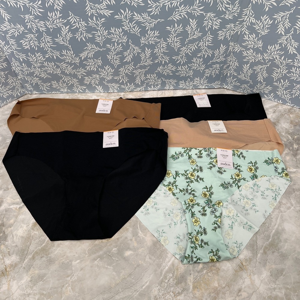 NEW Lot Auden invisible edge no-show bikini panties underwear 5pr M